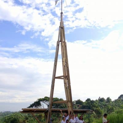 Children's Village staff with the Dali PowerTower