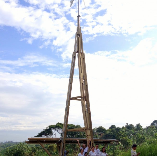 Children's Village staff with the Dali PowerTower