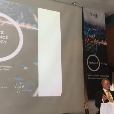 Mayor Arne Sigtenbjerggaard proudly presents the first resilience strategy of Europe